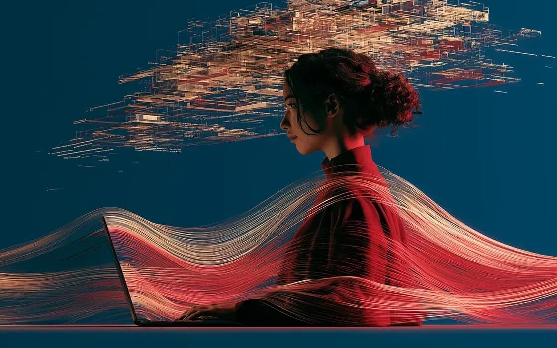 woman with a laptop