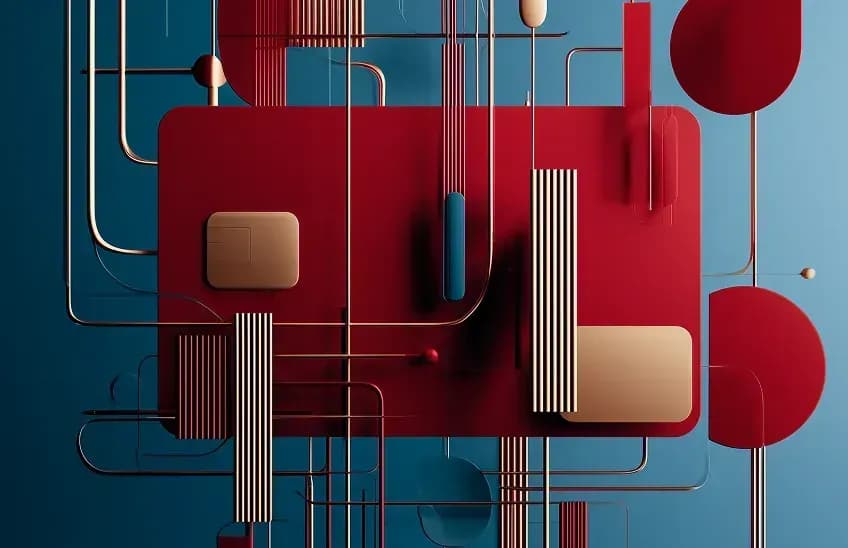 red and yellow shapes